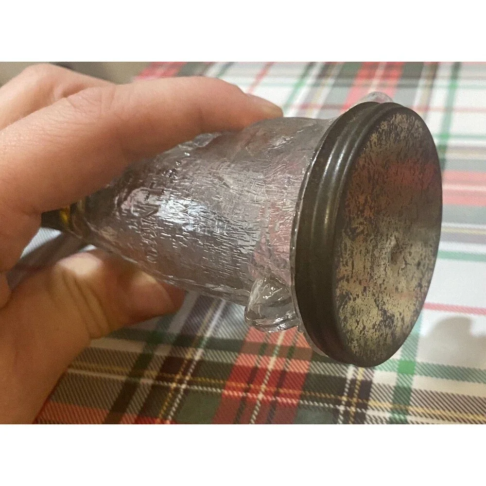 1900s Glass Rabbit Candy Container
